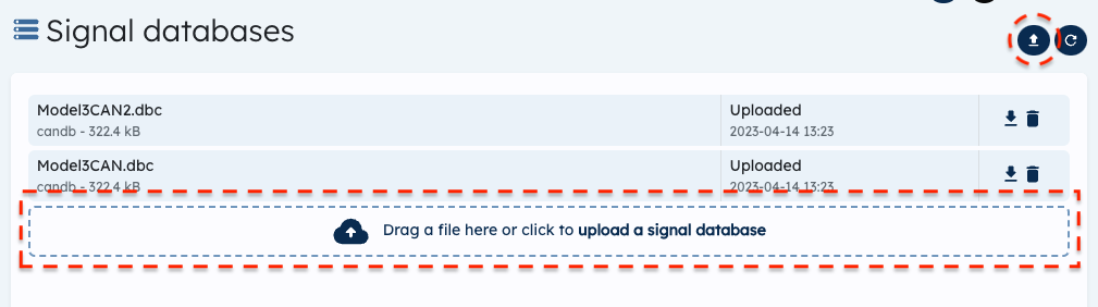 [Image] Upload signal databases